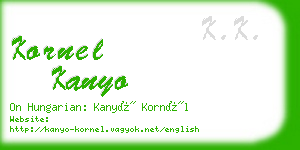 kornel kanyo business card